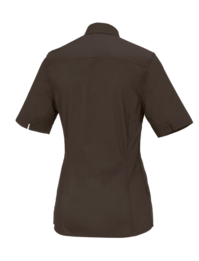 T-Shirts, Pullover & Skjorter: Businessbluse e.s.comfort, kortærmet + kastanje 3