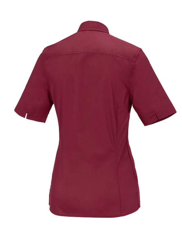 T-Shirts, Pullover & Skjorter: Businessbluse e.s.comfort, kortærmet + rubin 1