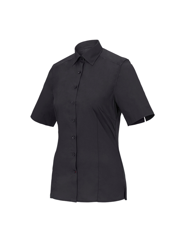 Shirts, Pullover & more: Business blouse e.s.comfort, short sleeved + black