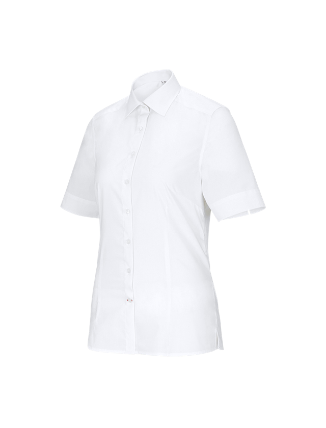 Topics: Business blouse e.s.comfort, short sleeved + white