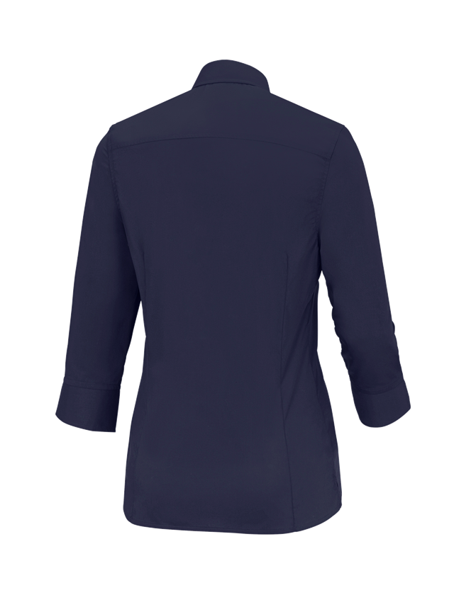 T-Shirts, Pullover & Skjorter: Businessbluse e.s.comfort, 3/4-ærmer + mørkeblå 1