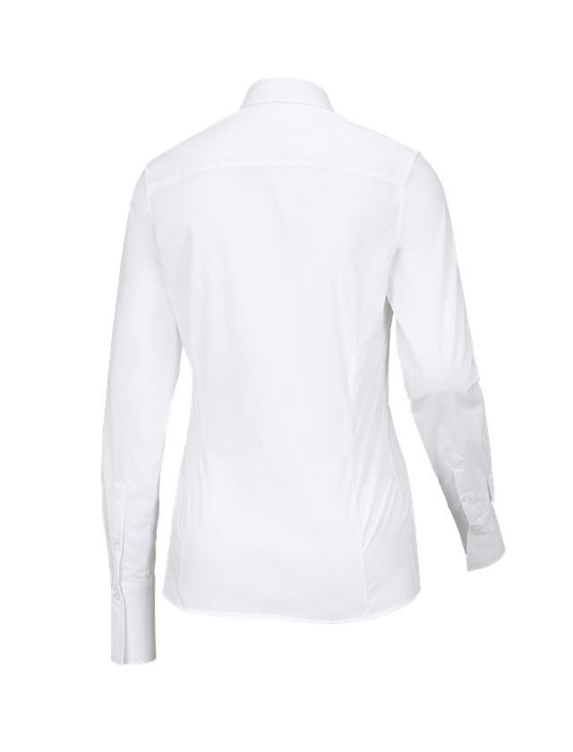 T-Shirts, Pullover & Skjorter: Businessbluse e.s.comfort, langærmet + hvid 1