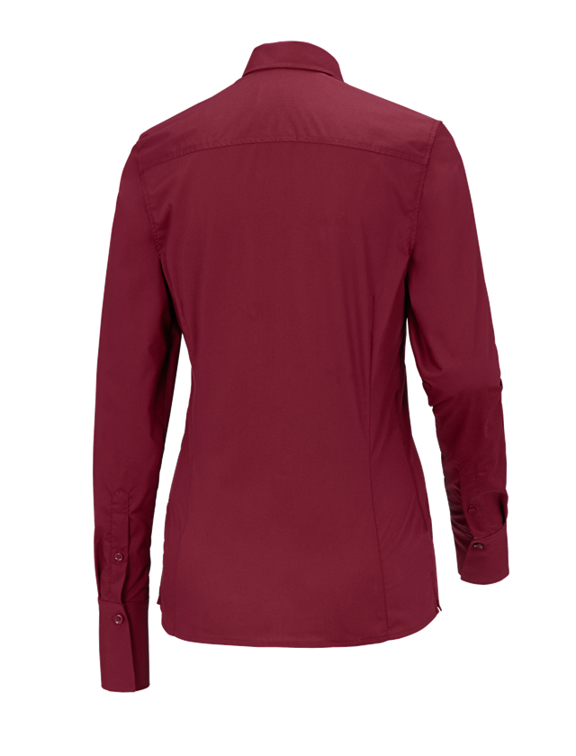 T-Shirts, Pullover & Skjorter: Businessbluse e.s.comfort, langærmet + rubin 1