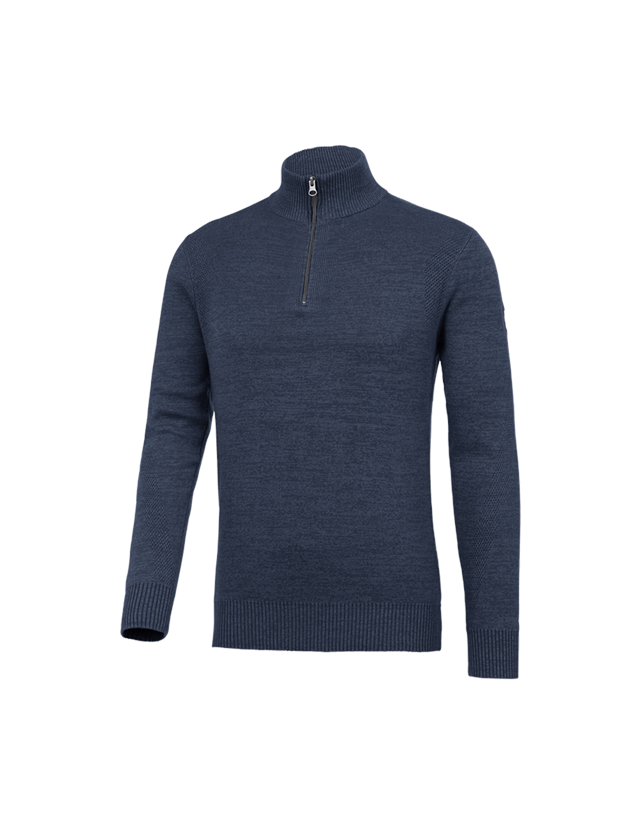 Shirts, Pullover & more: e.s. Knitted troyer + midnightblue melange 2