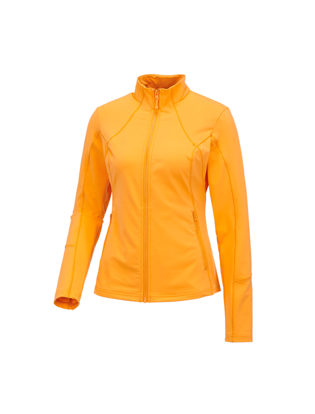 T-Shirts, Pullover & Skjorter: e.s. funktions-sweatjakke solid, damer + lys orange