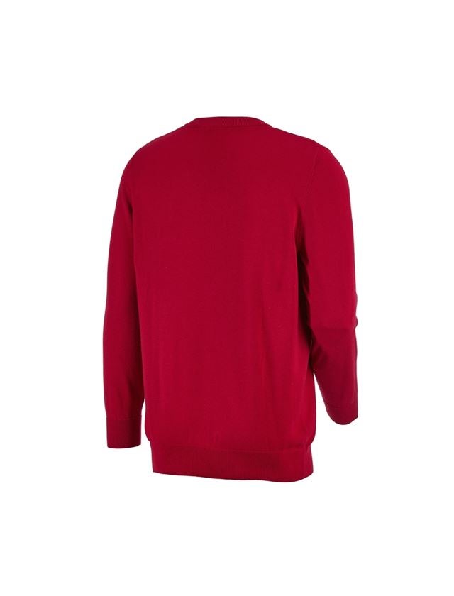 T-Shirts, Pullover & Skjorter: e.s. strikpullover, rund hals + rød 1
