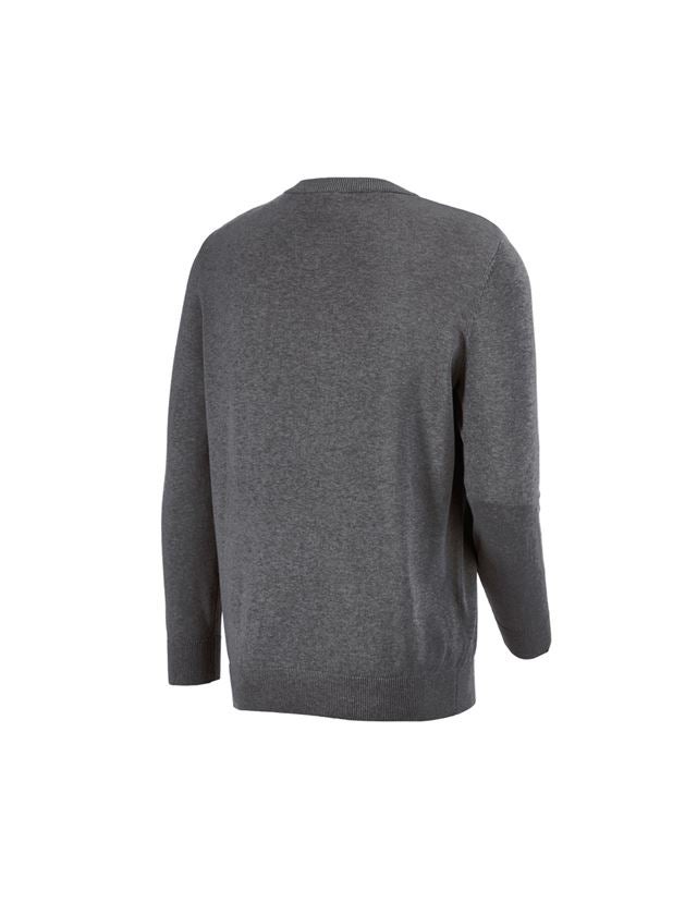 T-Shirts, Pullover & Skjorter: e.s. strikpullover, rund hals + antracit melange 1
