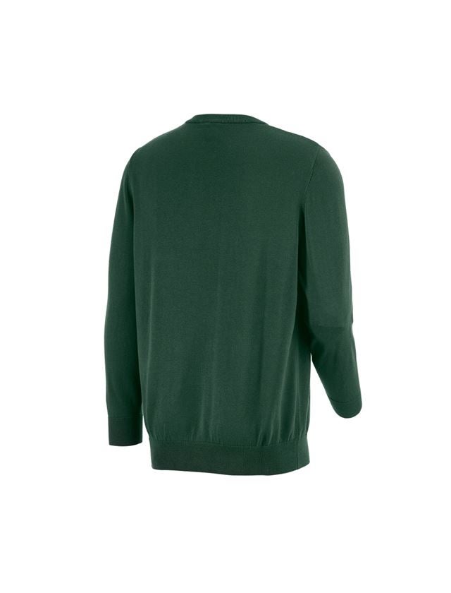 T-Shirts, Pullover & Skjorter: e.s. strikpullover, rund hals + grøn 1