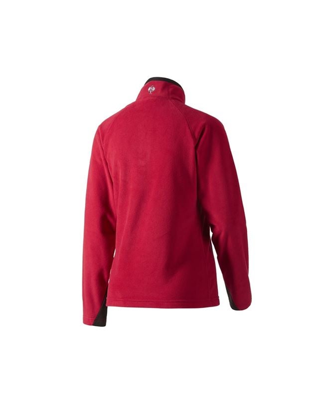 Kulde: Dame-microfleece trøje, høj krave dryplexx® micro + rød 2