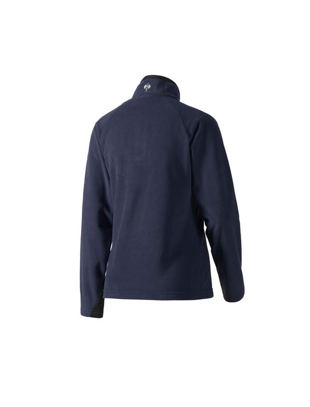 Emner: Dame-microfleece trøje, høj krave dryplexx® micro + mørkeblå 3