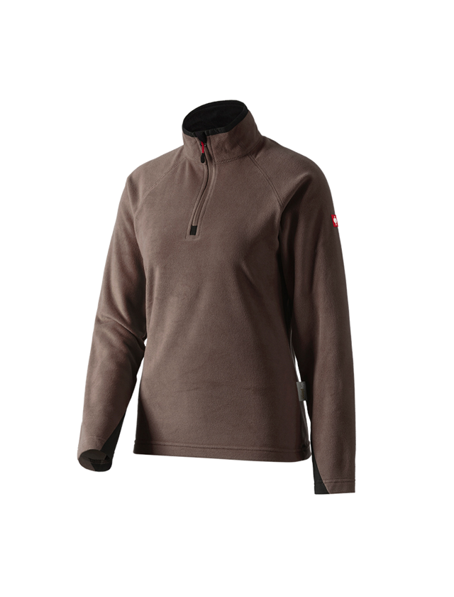 T-Shirts, Pullover & Skjorter: Dame-microfleece trøje, høj krave dryplexx® micro + kastanje 2