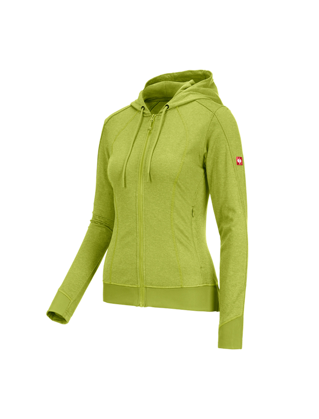 Gardening / Forestry / Farming: e.s. Functional hooded jacket stripe, ladies' + maygreen