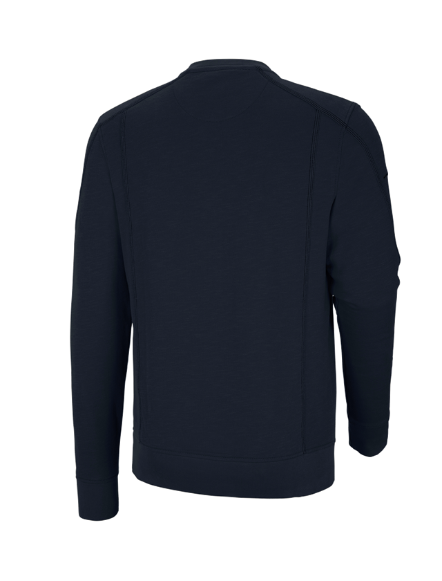 T-Shirts, Pullover & Skjorter: Sweatshirt cotton slub e.s.roughtough + natblå 2