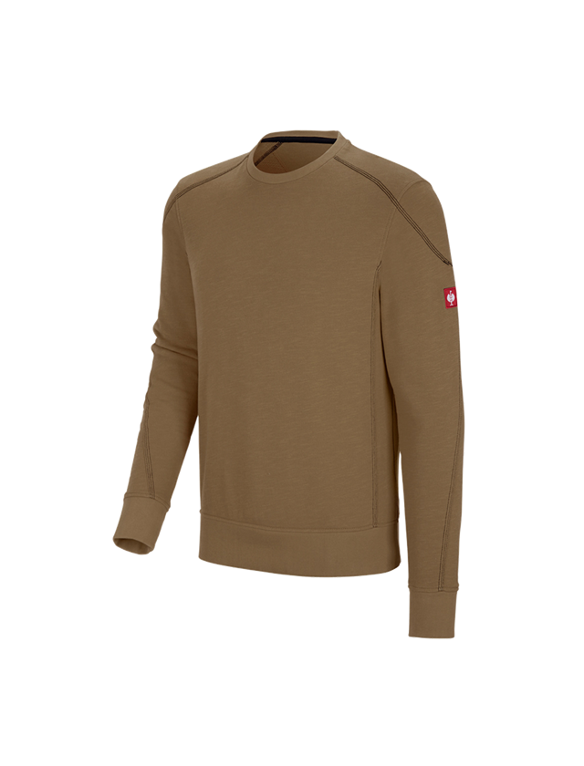 T-Shirts, Pullover & Skjorter: Sweatshirt cotton slub e.s.roughtough + valnød 2