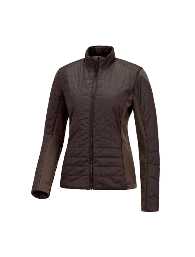 Work Jackets: e.s. Function quilted jacket thermo stretch,ladies + chestnut 2