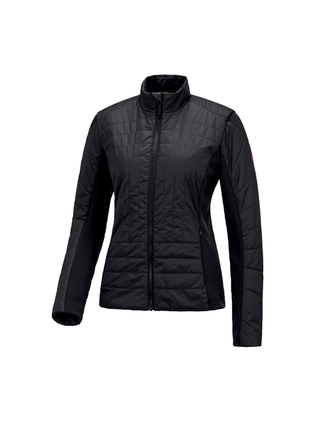 Work Jackets: e.s. Function quilted jacket thermo stretch,ladies + black 1