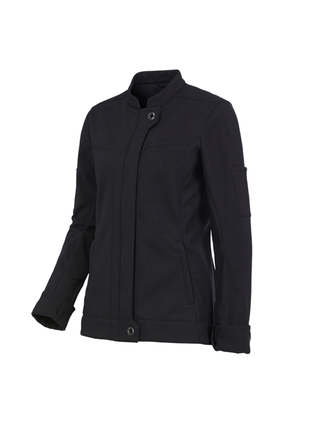 Work Jackets: Softshell jacket e.s.fusion, ladies' + black