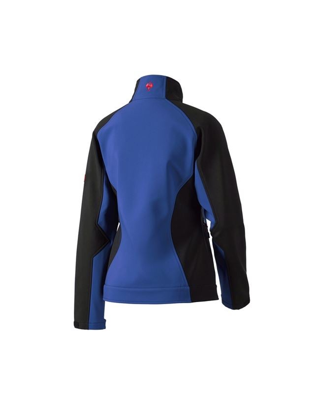 Work Jackets: Ladies' softshell jacket dryplexx® softlight + royal/black 3