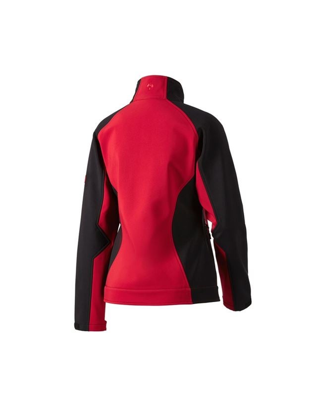 Work Jackets: Ladies' softshell jacket dryplexx® softlight + red/black 3