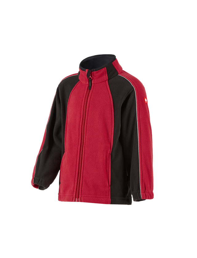Jackets: Children's microfleece jacket dryplexx® micro + red/black 1