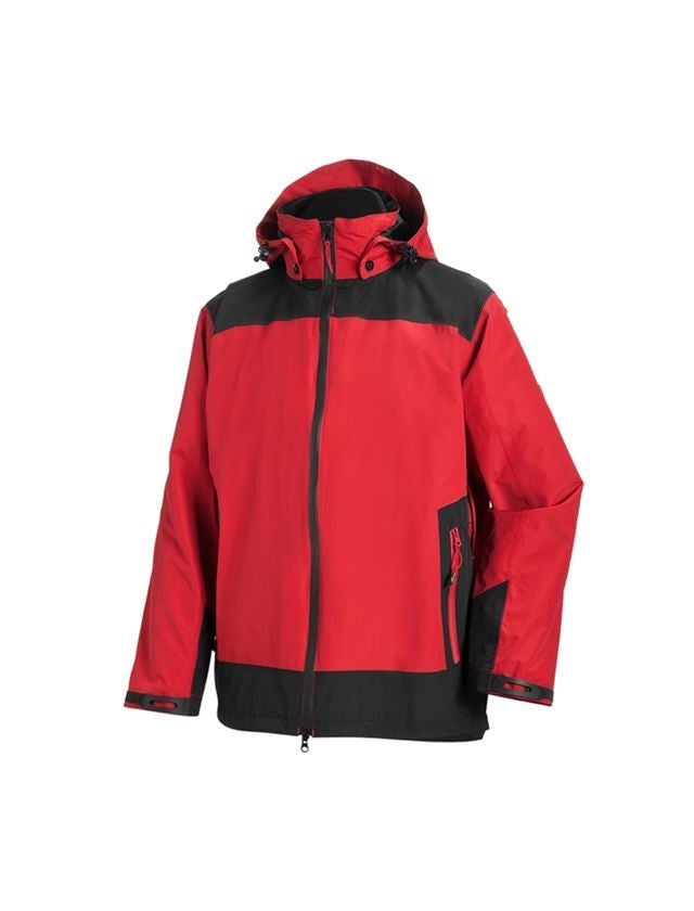 Work Jackets: e.s. 3 in 1 functional jacket, men + red/black 2