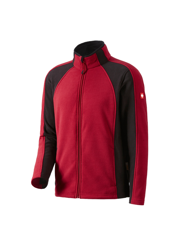 Joiners / Carpenters: Microfleece jacket dryplexx® micro + red/black