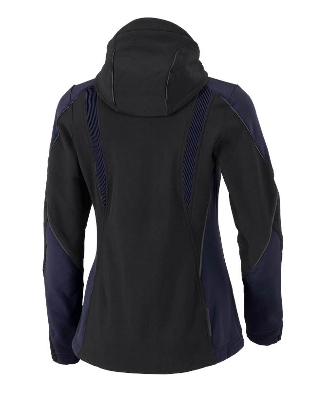 Work Jackets: Softshell jacket e.s.vision, ladies' + black/pacific 3