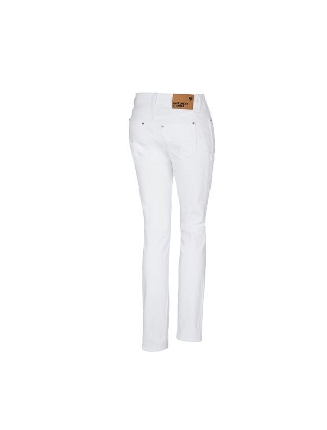 Work Trousers: e.s. 7-pocket jeans, ladies' + white 4