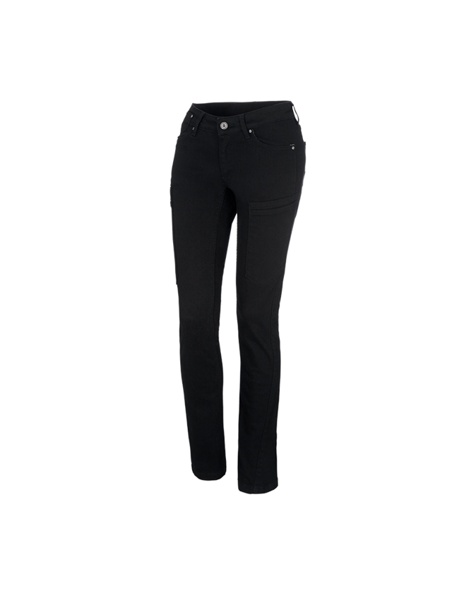 Work Trousers: e.s. 7-pocket jeans, ladies' + black