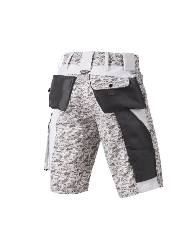 Arbejdsbukser: e.s. shorts Pixel + hvid/grå/petrol 2