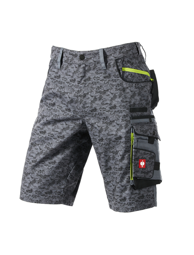 Arbejdsbukser: e.s. shorts Pixel + grå/grafit/lime 2