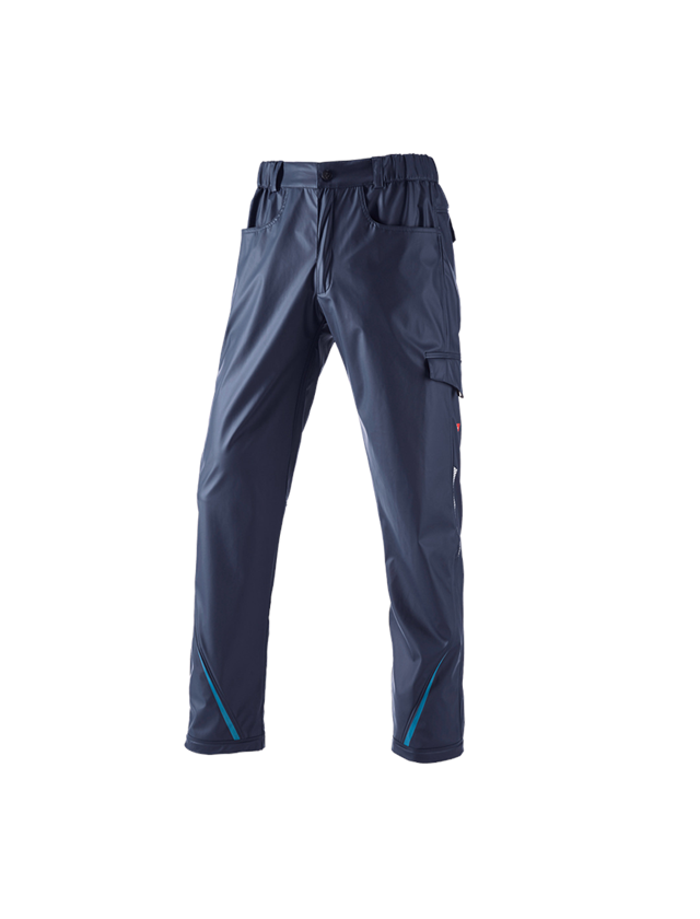 Work Trousers: Rain trousers e.s.motion 2020 superflex + navy/atoll 2
