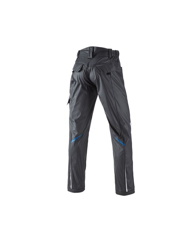 Work Trousers: Rain trousers e.s.motion 2020 superflex + graphite/gentian blue 2