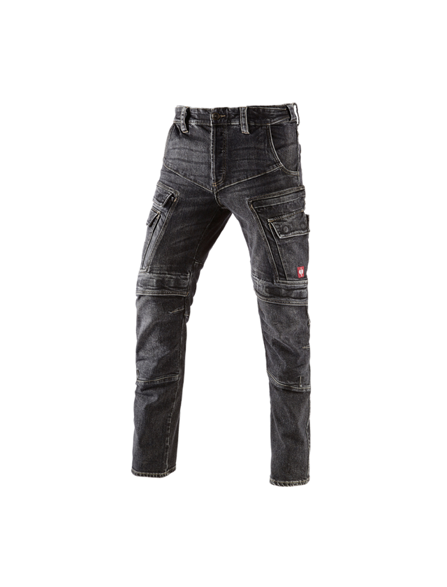 Arbejdsbukser: e.s. Cargo Worker jeans POWERdenim + blackwashed 2