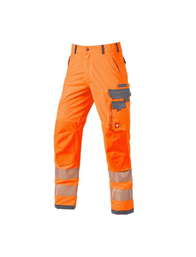 Work Trousers: High-vis functional trousers e.s.prestige + high-vis orange/grey 1