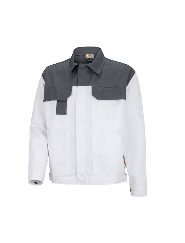 Work Jackets: STONEKIT Work jacket Odense + white/grey