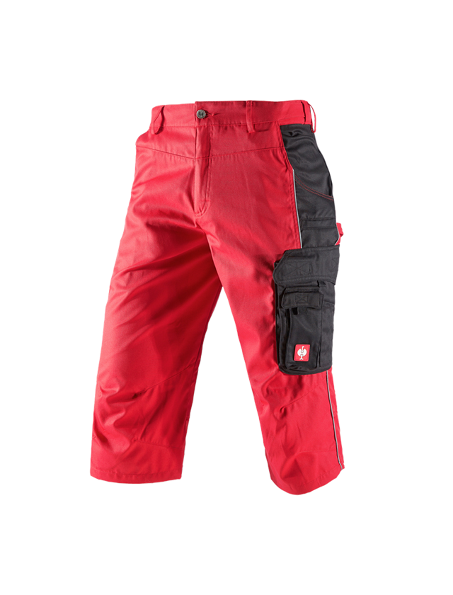 Joiners / Carpenters: e.s.active 3/4 length trousers + red/black 2