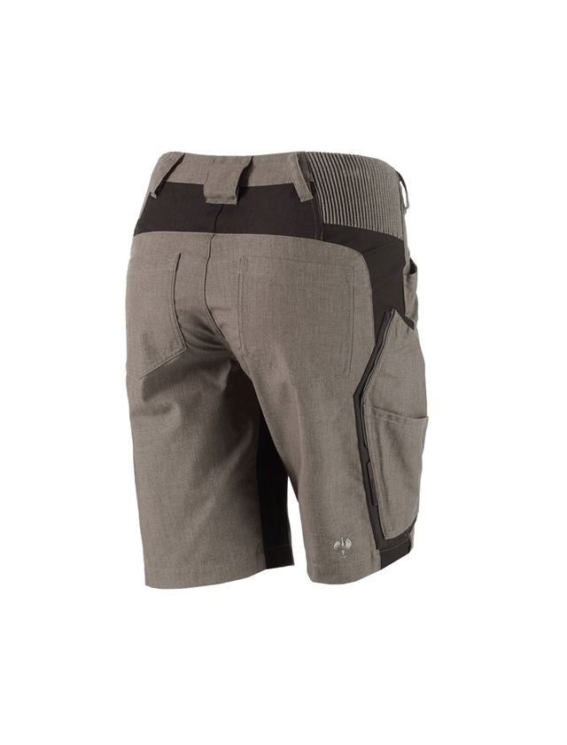 Work Trousers: Shorts e.s.vision, ladies' + stone melange/black 3