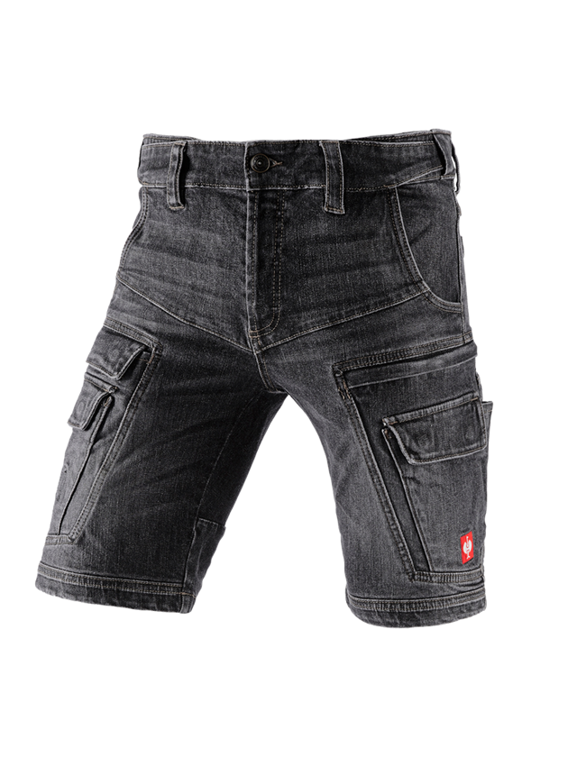 Arbejdsbukser: e.s. Cargo Worker jeans-shorts POWERdenim + blackwashed 2