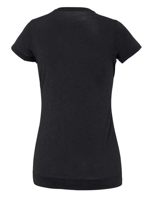 T-Shirts, Pullover & Skjorter: e.s. T-Shirt Merino light, damer + sort 1