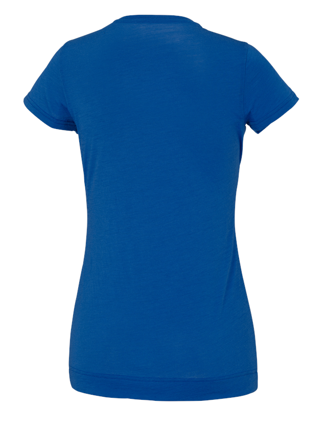 T-Shirts, Pullover & Skjorter: e.s. T-Shirt Merino light, damer + ensianblå 1