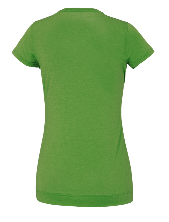 T-Shirts, Pullover & Skjorter: e.s. T-Shirt Merino light, damer + havgrøn 1