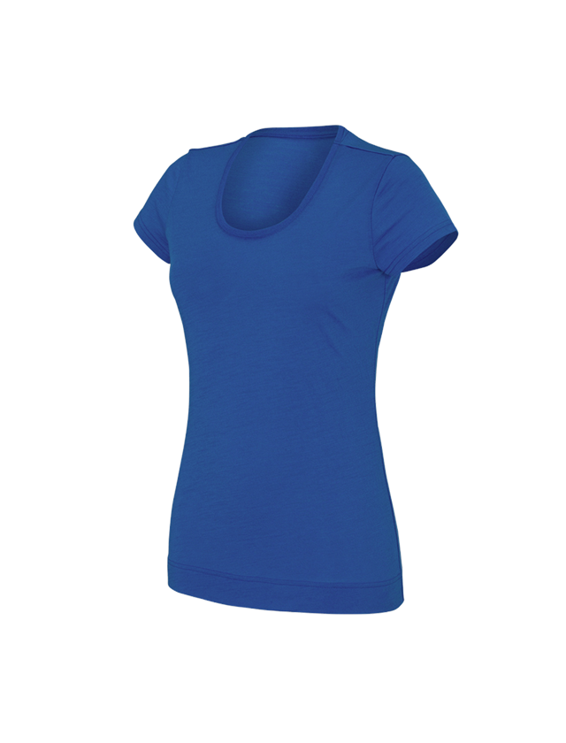 T-Shirts, Pullover & Skjorter: e.s. T-Shirt Merino light, damer + ensianblå