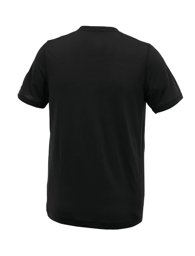 T-Shirts, Pullover & Skjorter: e.s. T-shirt Merino light + sort 1