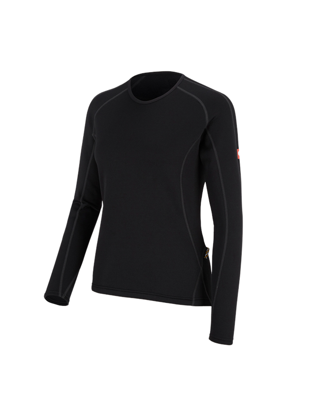 Cold: e.s.funct-longsleeve thermo stretch-x-warm,ladies' + black