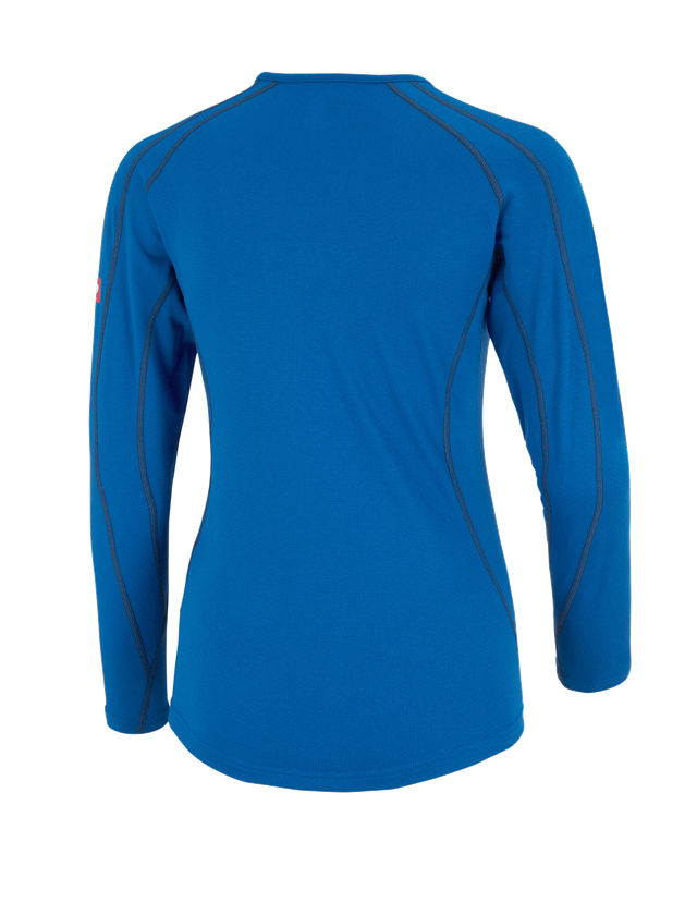 Funktionelt Undertøj: e.s. T-shirt med lange ærmer clima-pro–warm,damer + ensianblå 1