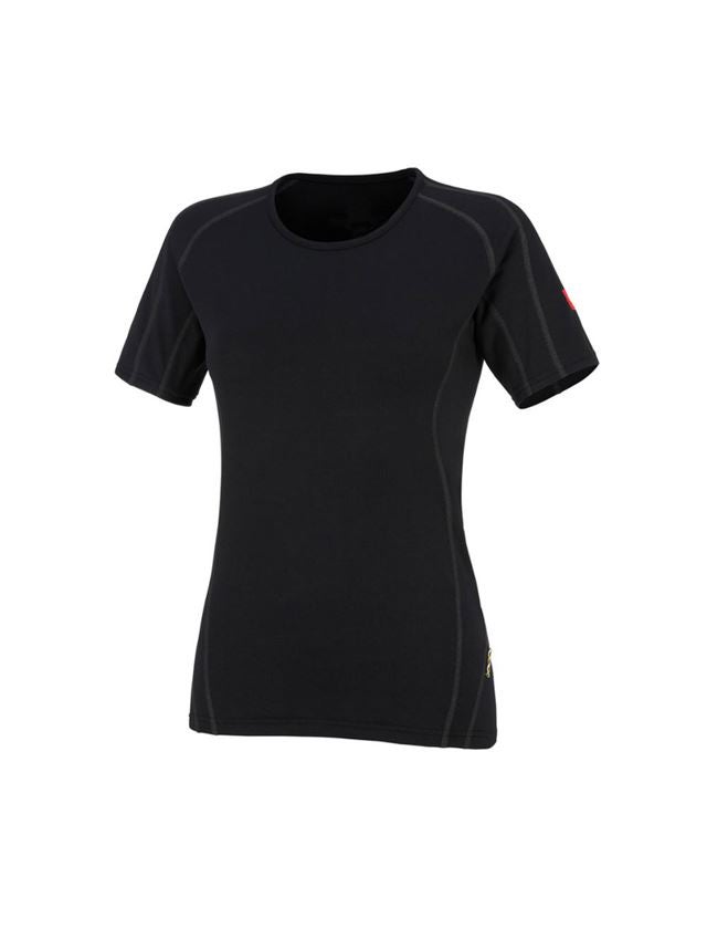 Funktionelt Undertøj: e.s. T-shirt clima-pro-warm, damer + sort 2