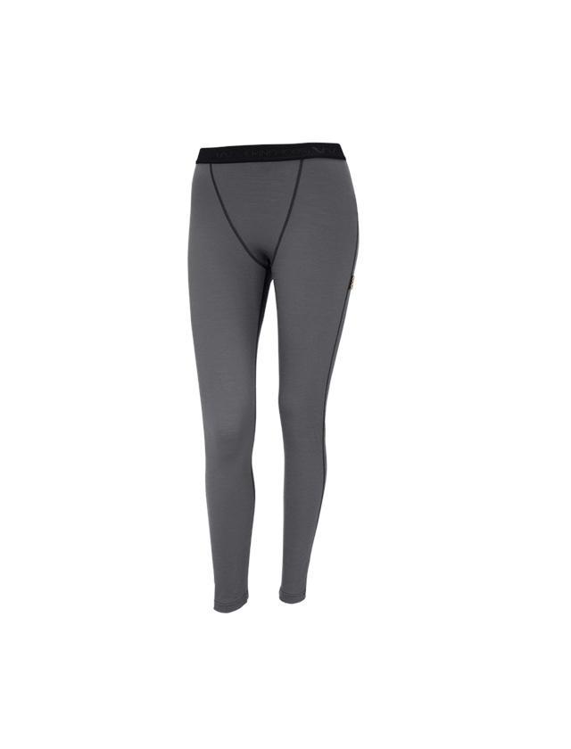 Thermal Underwear: e.s. Long-pants Merino, ladies' + cement/graphite 2