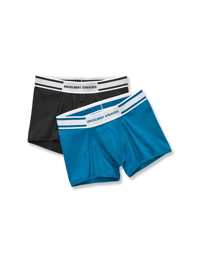 Underwear | Functional Underwear: e.s. Cotton rib pants, pack of 2 + black+atoll
