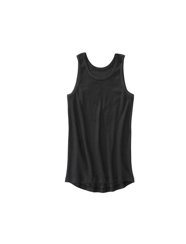 Undertøj | Termotøj: e.s. cotton rib Tank-shirt + sort